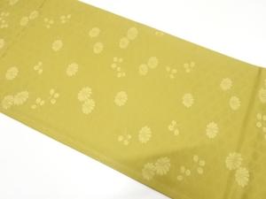 籠目に菊・萩模様織り出し　袋帯